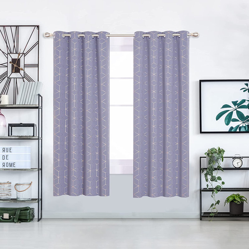 Malone Room Darkening Thermal Curtain, Light Purple, Width 132 x Drop 183cm
