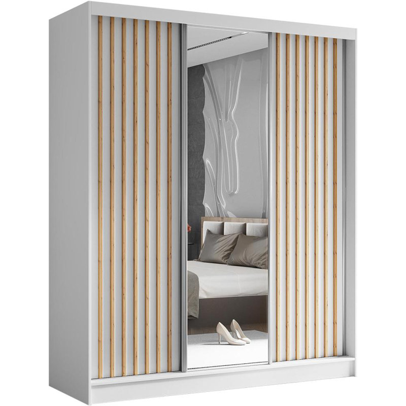 Brisen 3 Door Sliding Wardrobe, Beige