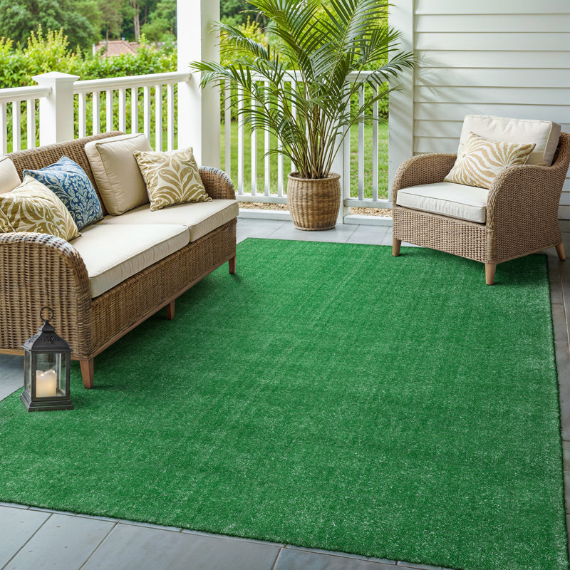 Sierra Indoor/Outdoor Waterproof Artificial Grass Turf Rugs - 7'6" x 10', 7'6" x 10'