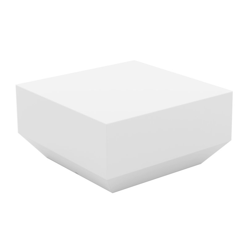 Table basse Vela, Blanc, L 23,5 po x L 23,5 po x H 11,75 po