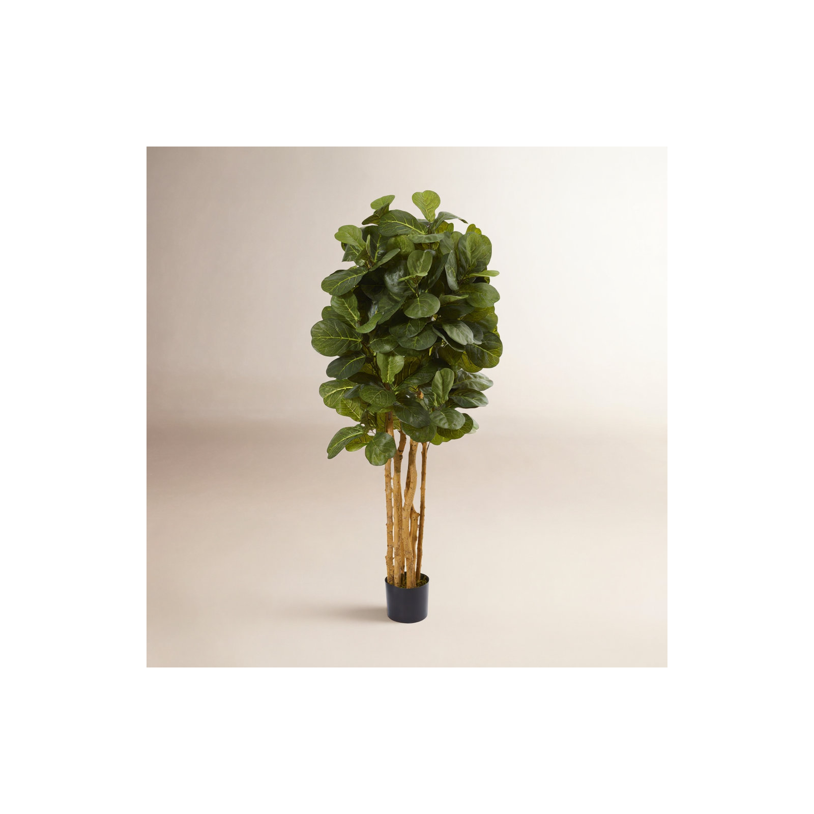 Nearly Natural Faux Fiddle Leaf Fig Tree in Pot, 60" H x 30" W x 30" D