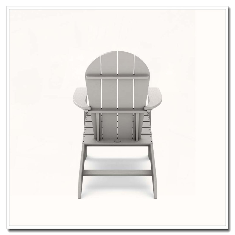 Premium HDPE Poly Lumber Adirondack Chair, Dark Grey