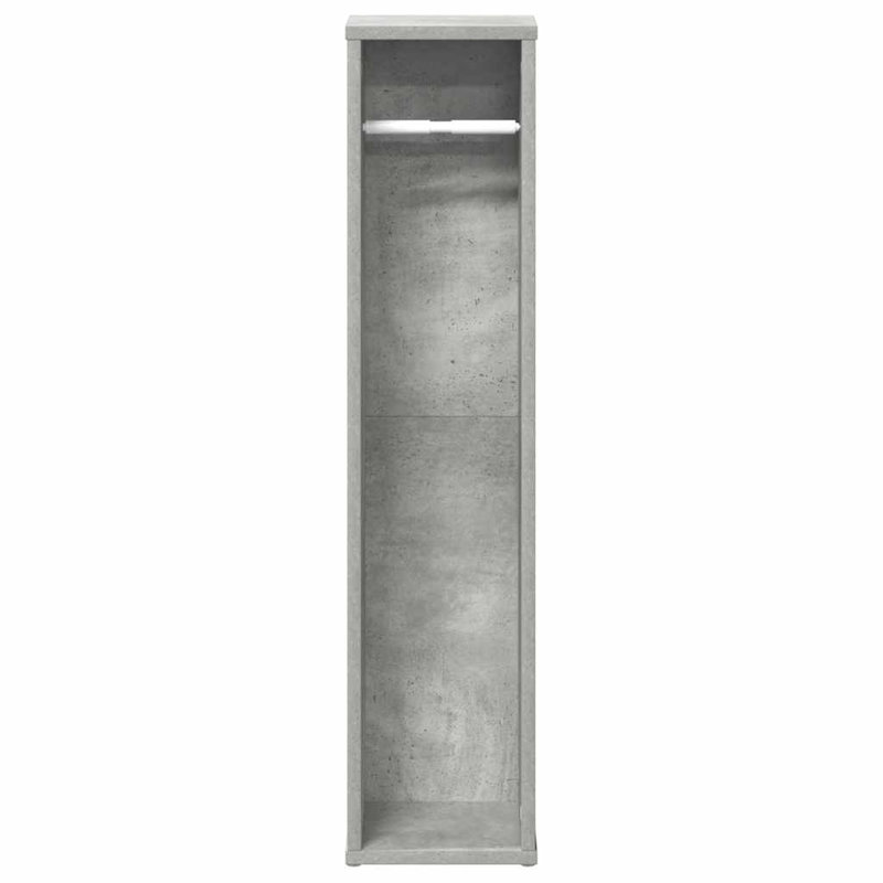 Bathroom Cabinet With Roll Holder 20.5X20x90 Cm, Grey