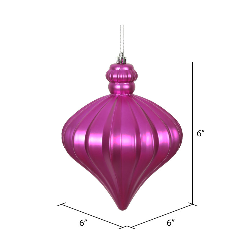 Ornement de Noël oignon 6 po, Fuchsia