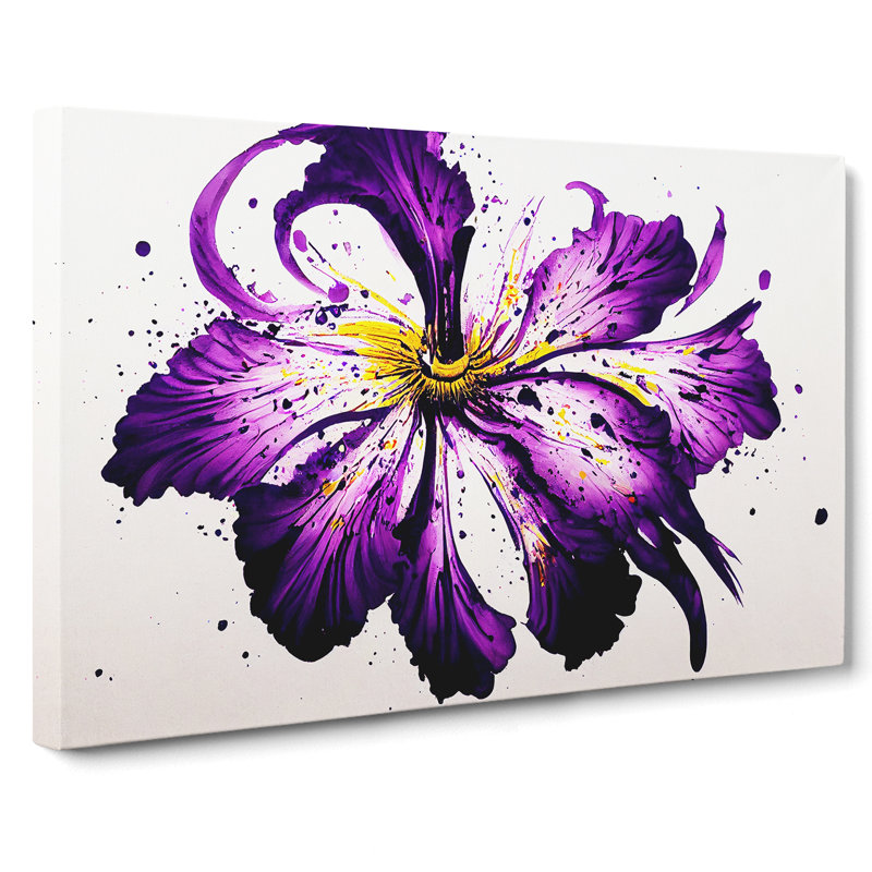 Iris Flower Splash Vol.2 - Wrapped Canvas, 50cm H x 76cm W