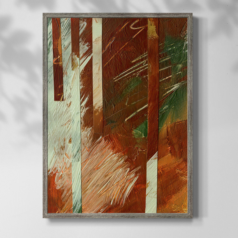 WheatenII, reproduction encadrée - bois massif, H 15 po x l 12 po