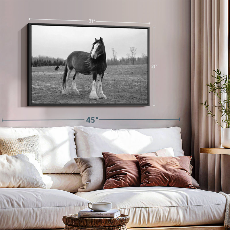 Impression sur toile monochrome Clydesdale, H 31 po x l 21 po