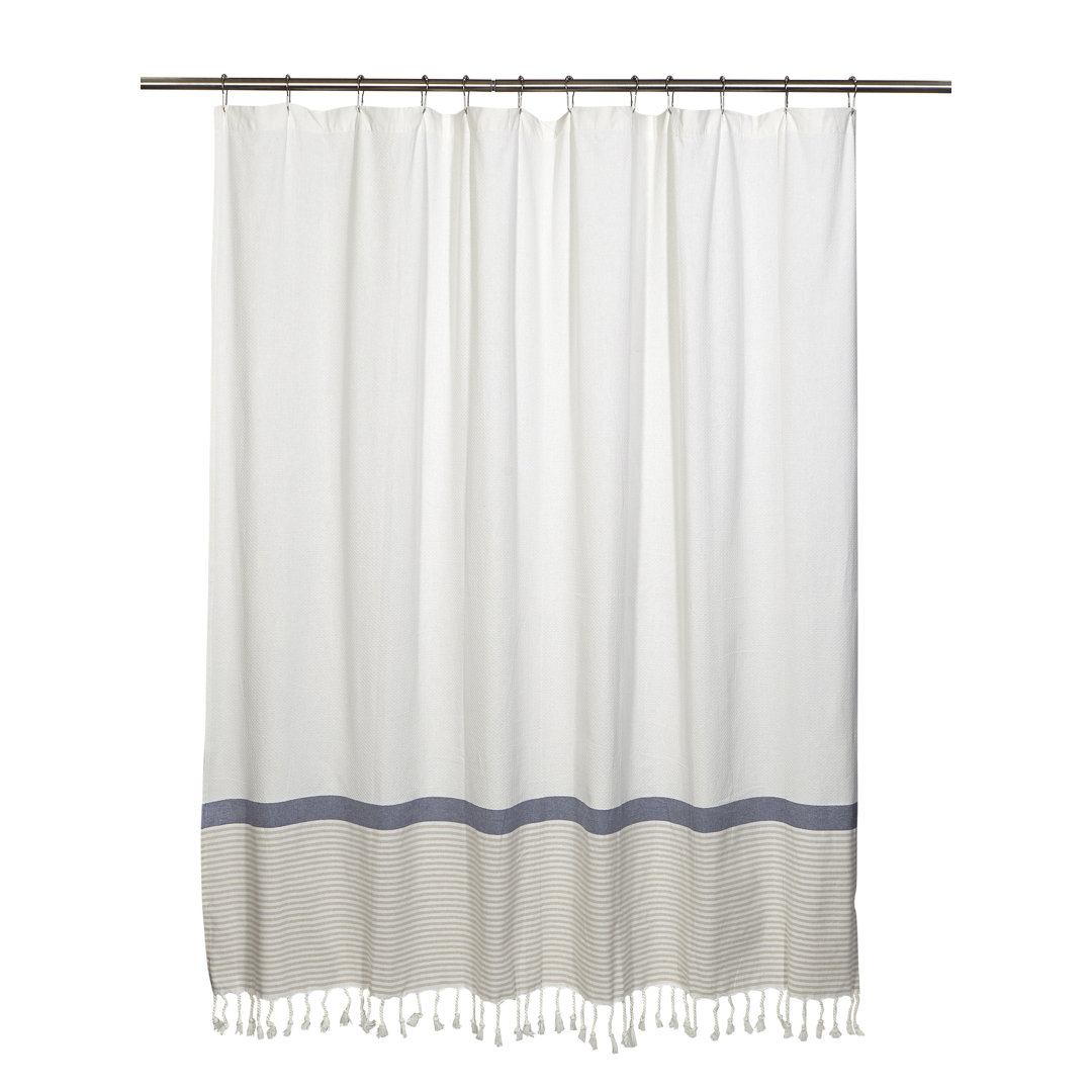 Swanner Cotton Shower Curtain Rosecliff Heights