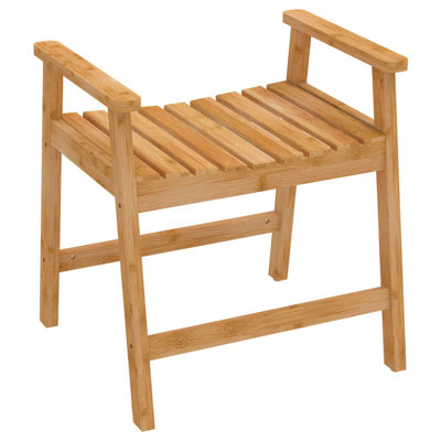 Hertraud 14.96'' W Bamboo Shower Bench