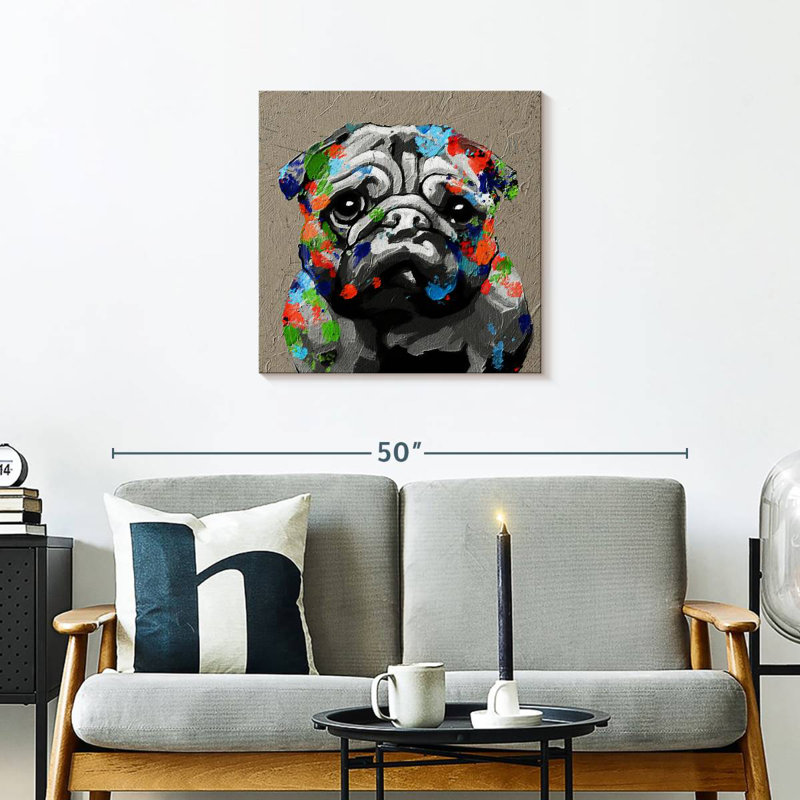 Crowle Dog Portrait, H 24 po x l 24 po