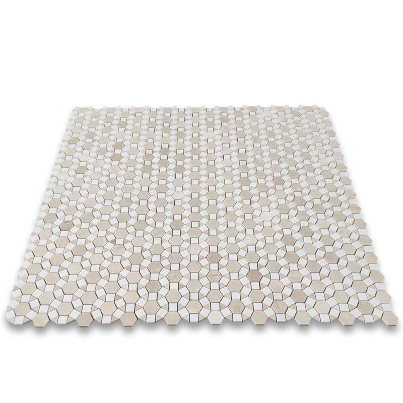 12 in. x 11 in. Marble Tile