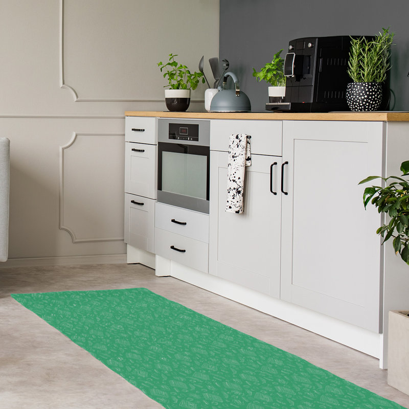 Tapis de la zone verte pizza, Tapis de couloir 2 pi 6 po x 8 pi