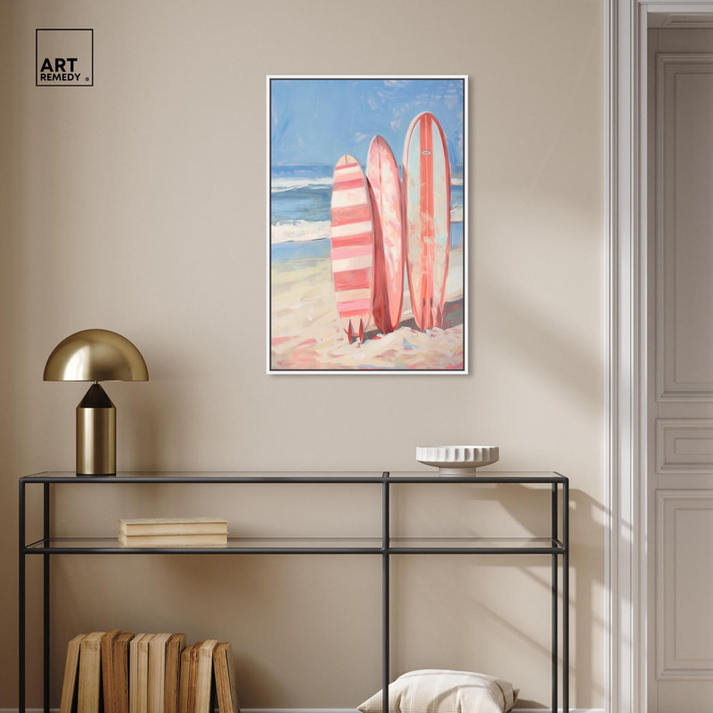 Planches de surf Art Remedy, H 16 po x l 24 po, Cadre blanc