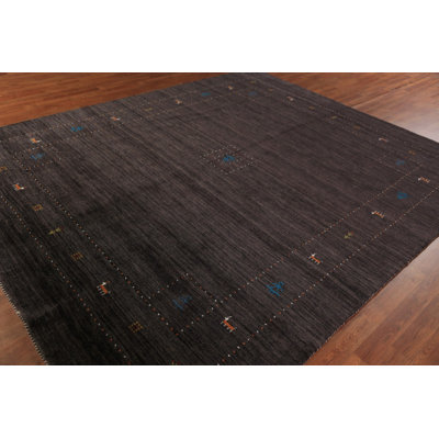 Dark Brown Gabbeh Oriental Area Rug 8