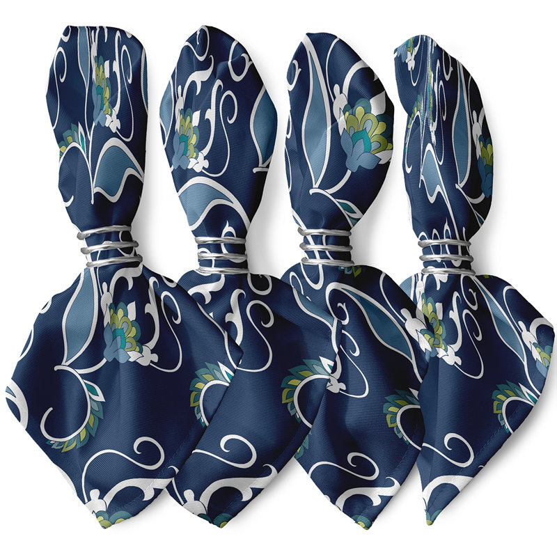 Clodean West Indies Napkins, Navy