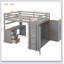 Lit mezzanine avec tiroirs, bureau et garde-robe-1429004494