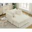 Chaise longue surdimensionnée en velours côtelé avec repose-pieds et fauteuil inclinable-688414055
