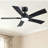 Modern 46" Indoor Matte White Downrod Mount Ceiling Fan with Integrated LED, Remote and  5 Two-Tone Blades-1581397346-1581397345