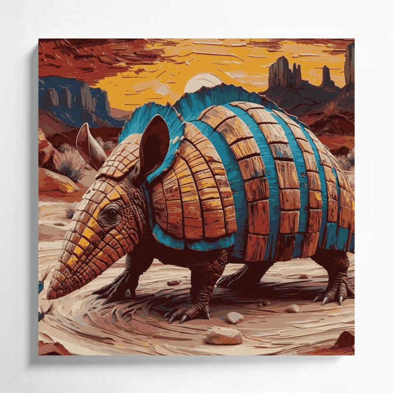 «Southwestern Animals», art mural 3 sur toile, H 8 po x l 8 po