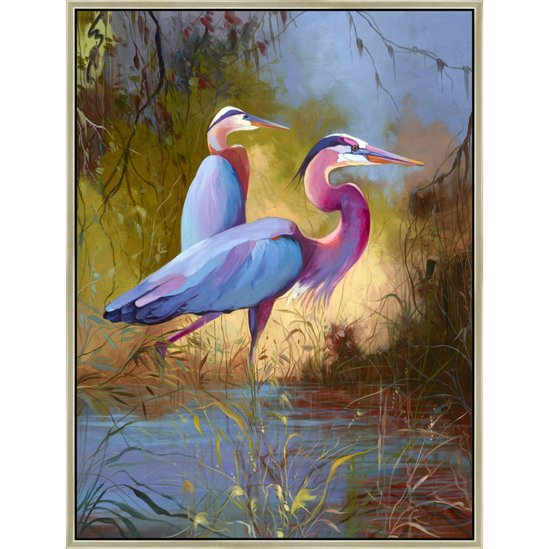 Birds, 74" H x 50" W, Light Gold