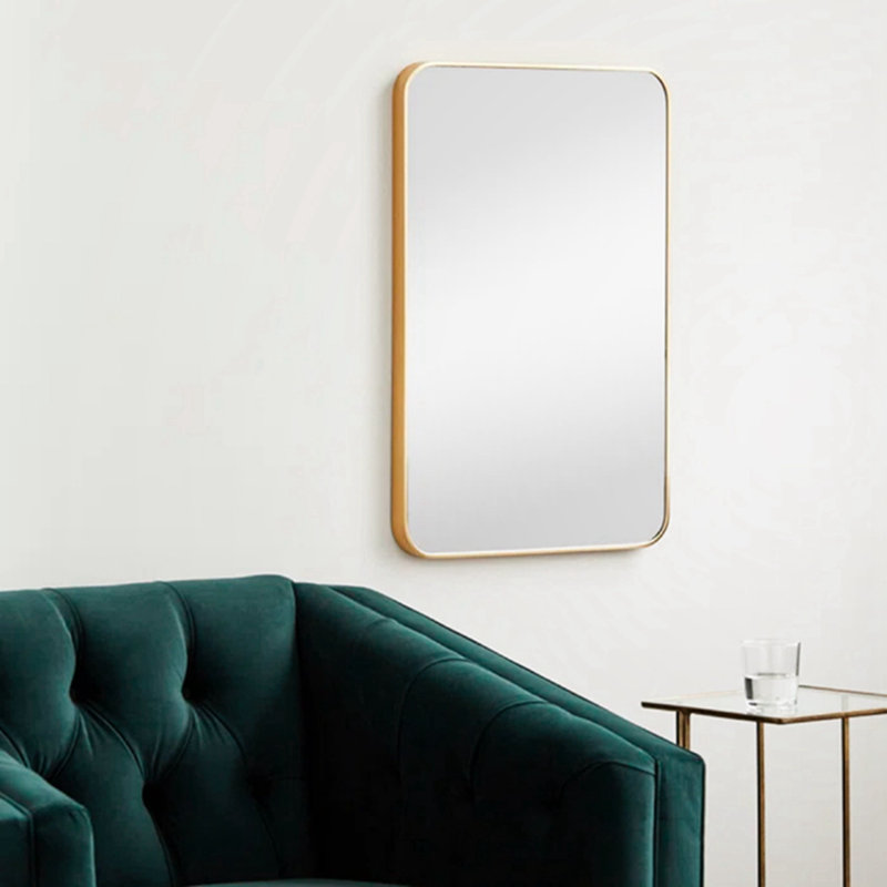 Rauch Aluminum Mirror, 32" x 24", Gold, Rectangle