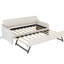 Lit de jour simple avec couchette et Interface - Teinte beige pliable