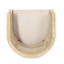 Chaise d'appoint beige naturelle avec lignes classiques et sangles de canne de style champêtre français avec dossier rembourré-1561076007