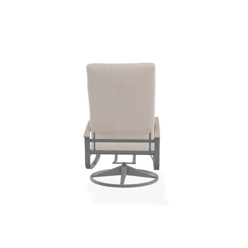 Belle Isle Outdoor Swivel Lounge Chair, Blend Indigo, Desert P60, Textured Graphite