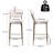 Round Bar Stool Armless Velvet Barstools With Back Set Of 2 Upholstered Counter Chair For Dining Room, Kitchen Island-1976193515