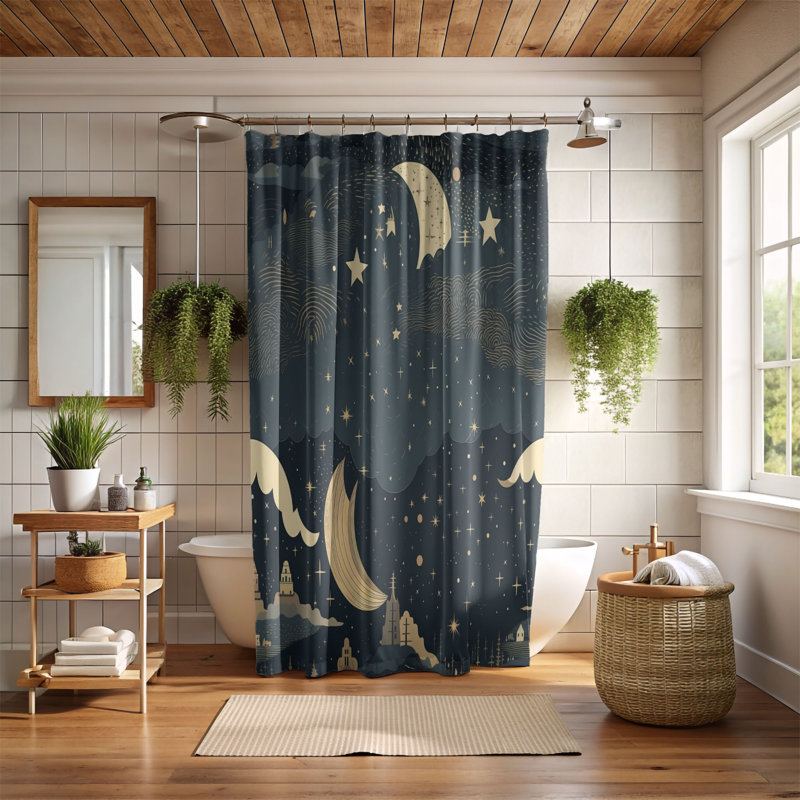 Rideau de douche Wattsville, H 74 po x l 71 po