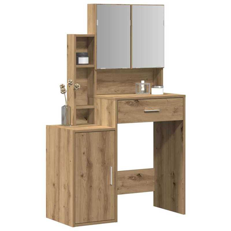 Dressing Table With Cabinet 80X35x132 Cm, Oak
