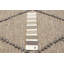 Tapis ivoire en nouvel âge rectangulaire en laine 5 pi 2 po x 7 pi 10 po Demp