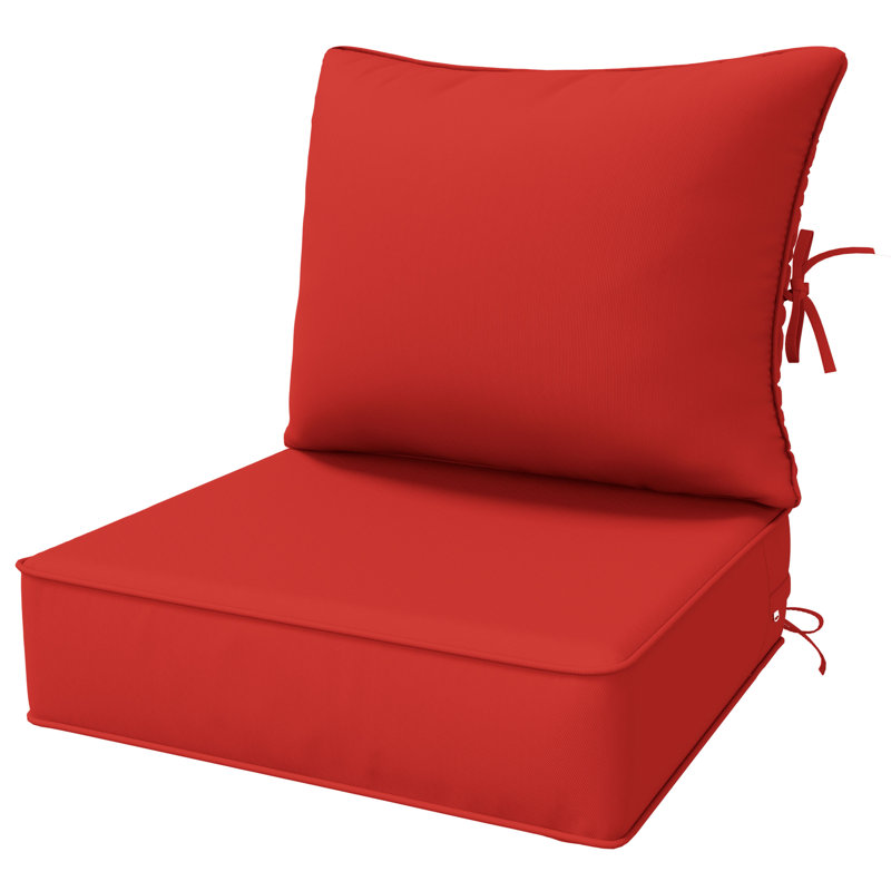 6.5″ Outdoor Replacement  Cushion Set, Deep Seating Seat / Back Cushion Set, Red