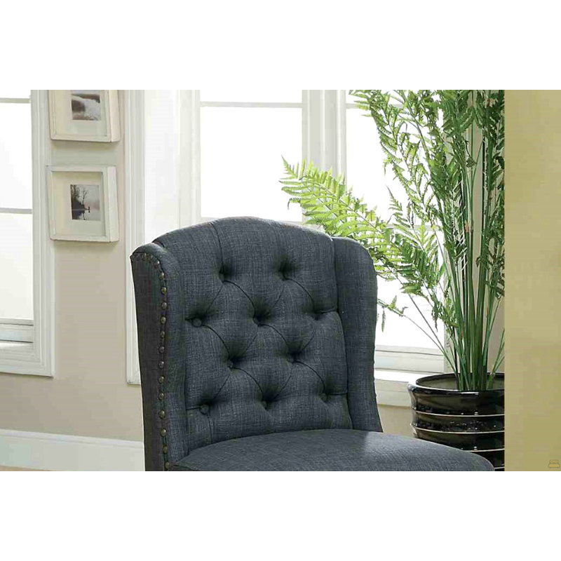 Fauteuil à hauteur de comptoir 2 pièces, Noir antique