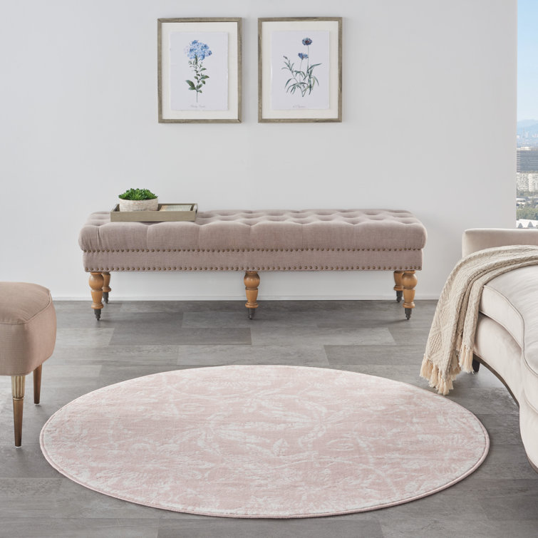 Whigham Floral Pink/White Area Rug