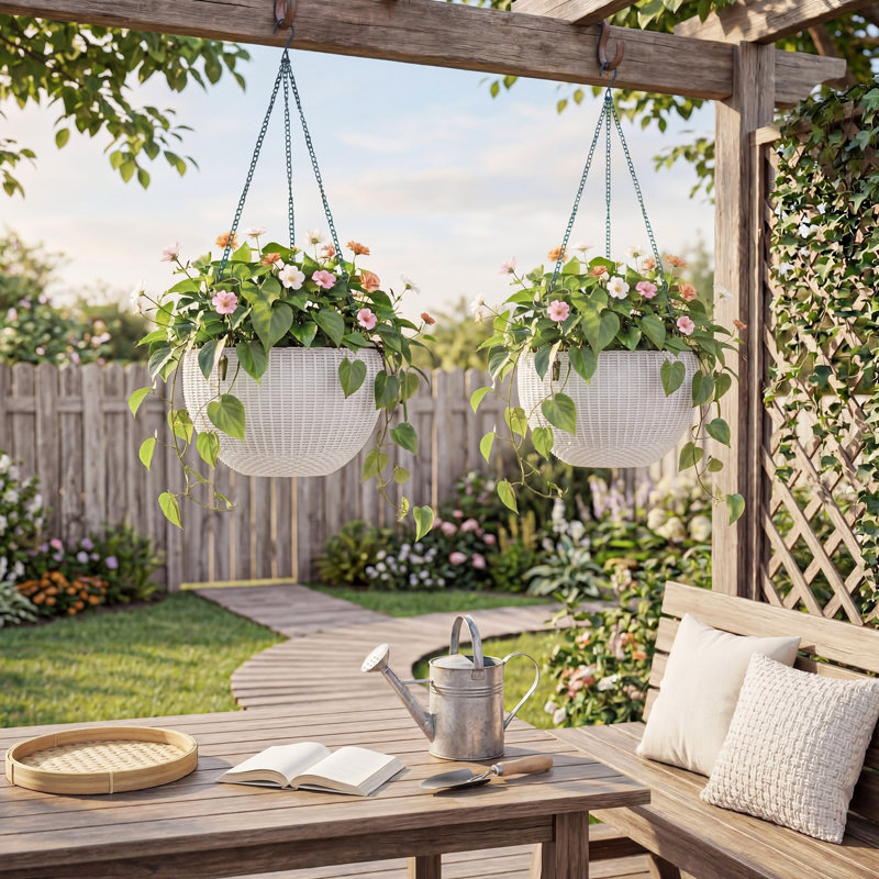Hanging Planter, White