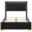 Marceline Wood Queen LED Panel Bed Black-984136674-984136673