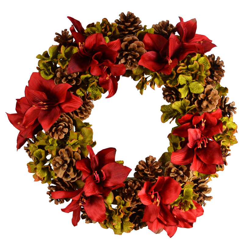 Couronne amaryllis, H 15 po x l 15 po x P 4 po