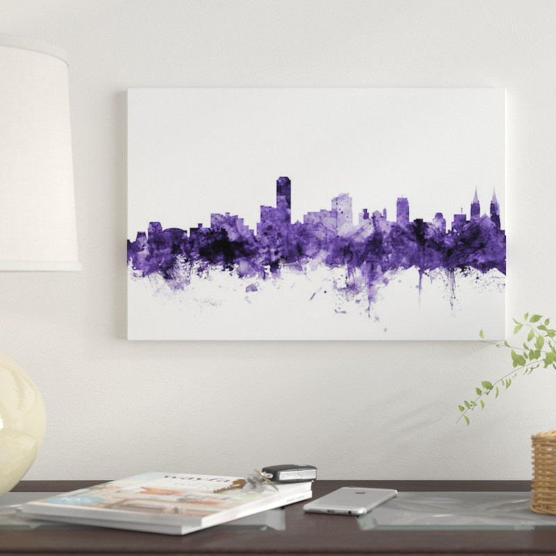 «Adelaide, Australie Skyline» par Michael Tompsett - impression sur toile tendue, H 12 po x l 18 po x P 1,5 po, Toile tendue