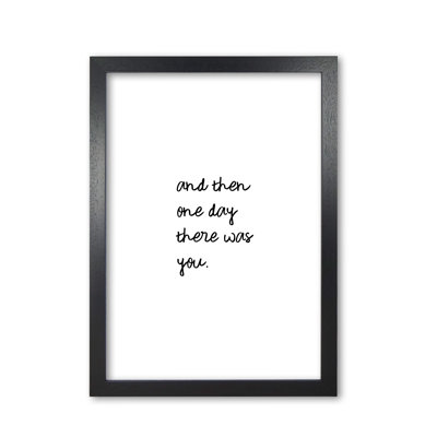 And Then One Day Couples Quote - Print
