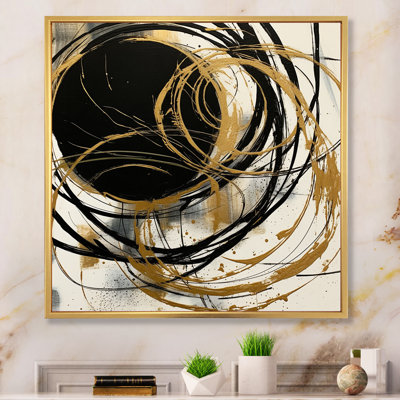 Black And Gold The Art Of Chaos V - Abstract Painting Wall Art