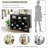 Sleek Design 24 Shoe Cubby Console, Modern Shoe Cabinet With Curved Base, Versatile Sideboard With High-Quality For Hallway, Bedroom, Living Room, Black, Shoe Storage-871258322