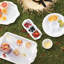 Berry & Thread Melamine 14" Triple Section Server - Whitewash