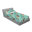 Turquoise, brun pastel / floral