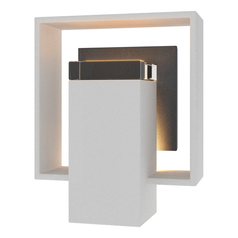 Shadow Box Aluminum Wall Light, White, 8.5" H x 7" W x 4" D