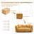 Compressed Sofa, Two-Seat Bean Bag Sofa With Pillows And Armrests For Bedroom Living Room-740326525