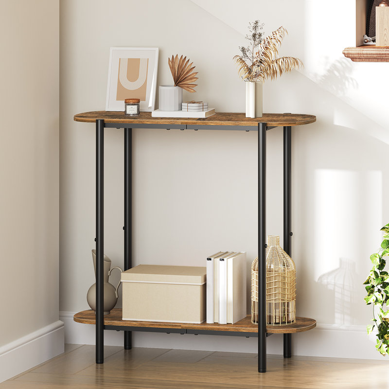Illona 29.5" Console Table, Rustic Brown