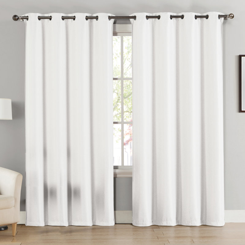 Panneau de rideau occultant avec œillets Celine, Blanc, L 55 po x H 90 po