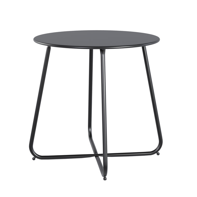Table d'appoint en métal 17 po, BLACK