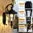 Solar Wall Lantern Outdoor, Clear Glass And Aluminum Black Fh